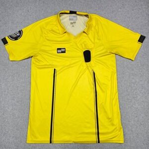 Official Sports Soccer Referee Jersey Men's Large Yellow & Black Referee Program